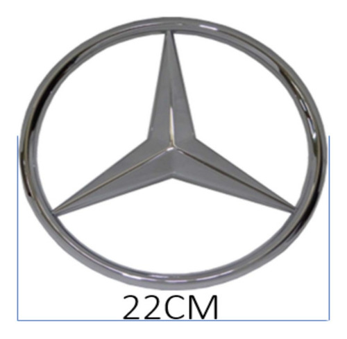 Emblema Grade Estrela Frontal Mercedes Benz Atego Tmnho 22cm