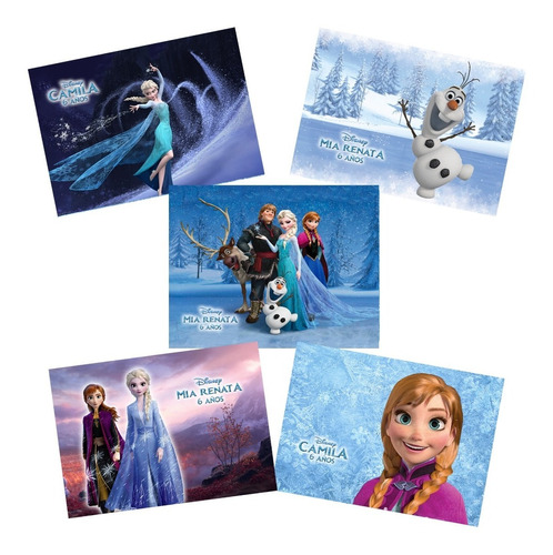 30 Mantelitos Recuerdo Fiesta Temática Personalizados Frozen