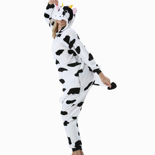 Pijamas Mameluco Disfraz Adulto Cosplay Fiesta Mono De Vaca