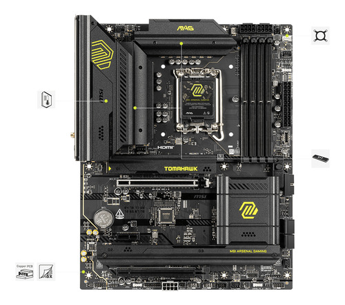Tarjeta Madre Msi Mag B860 Tomahawk Wifi Atx 1851 256gb Ddr5