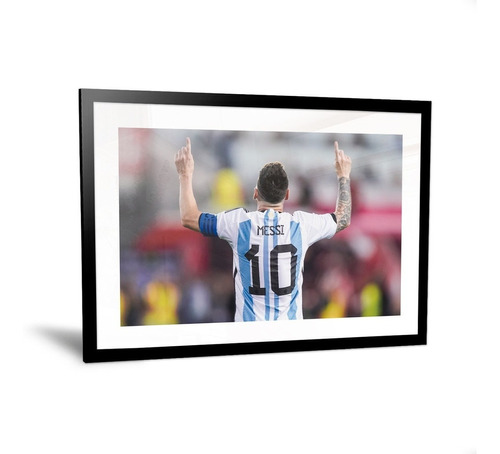 Cuadros De Messi Selección Argentina Mundial Qatar 35x50cm