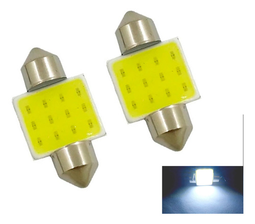 2x Lâmpadas Led 31mm Carro Torpedo Cob Cambus Canceler Teto