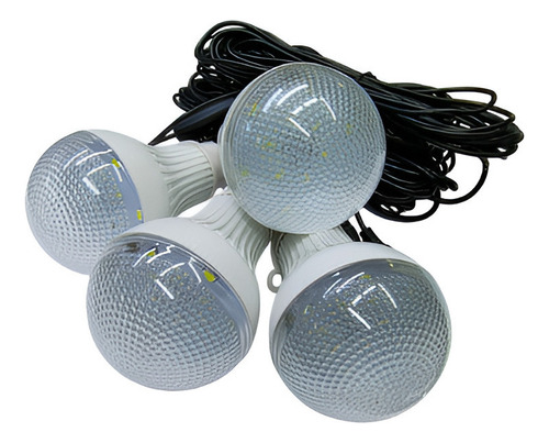 Kit Solar Portátil 4 Focos, Radio Fm Bluetooth Y Lámpara