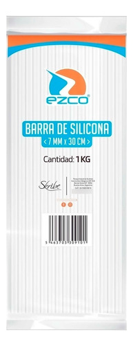 Barra De Silicona Ezco 7mm X 30cms Fina P/ Pistola 1 Kilo