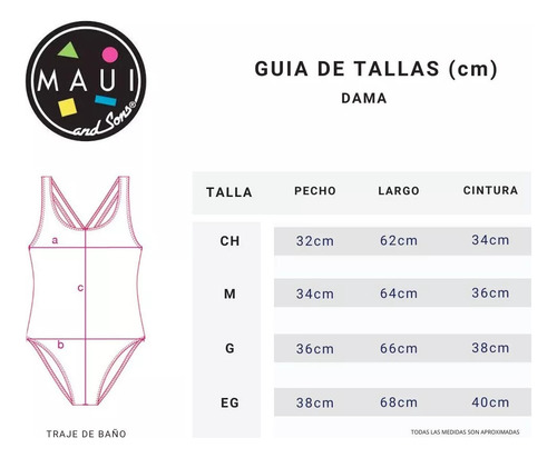 Traje De Baño Completo Para Mujer Marca Maui & Sons Lila / Mod. 224473 Eg