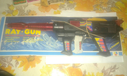Antiguo Juguete Pistola Ametralladora Ray Gun Decada 80 