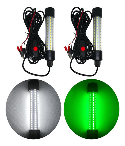 // 2 Uds 12v Led Sumergible Pesca Submarina Luz Calamar