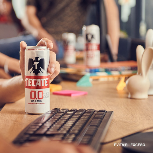 Cerveza Sin Alcohol Tecate 0.0 24 Latas De 355ml