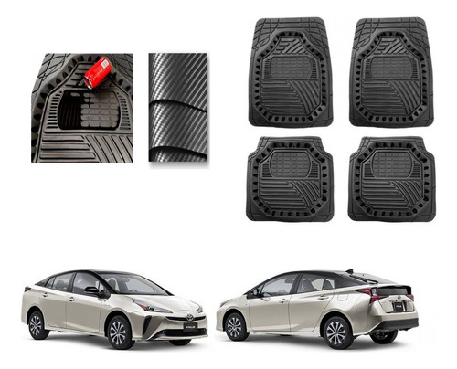 Tapetes Carbono 3d Grueso Toyota Prius 2016 A 2021 2022 2023