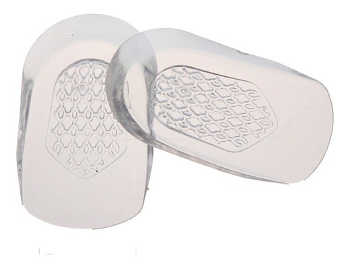 Par Palmilha Gel Silicone Ortopédica Sapato Calcanhar Pés Cor Água Tamanho da palmilha 10 x 6 cm