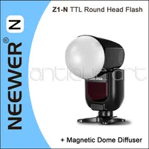 Comprar A64 Flash Neewer Z1-n Speedlite Nikon Godox V1 Dome Filtros