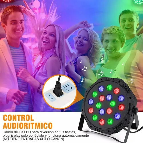 Luz Led Ritmica Dmx + Control 18 Leds Fiestas Dj Discoteca