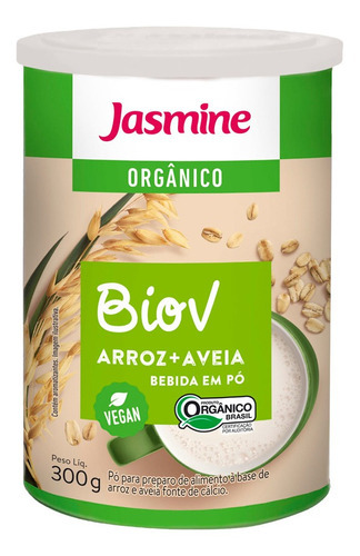 Leite Vegetal Pó Arroz Aveia Biov Sem Lactose Jasmine 300g