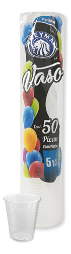 Vaso No 5 1/2 Oz Onzas Reyma Paquete 50 Piezas Color Blanco
