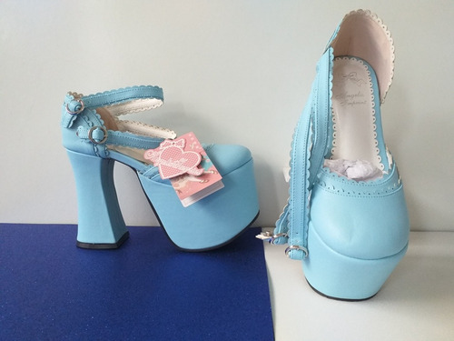 Sapato Salto Alto Lolita Cosplay 12.5cm