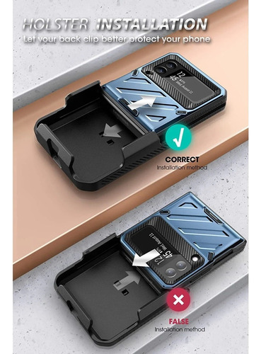 Case Supcase Para Galaxy Z Flip 3 Protector 360° Con Gancho