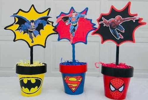 10 Centros De Mesa Superheroes 