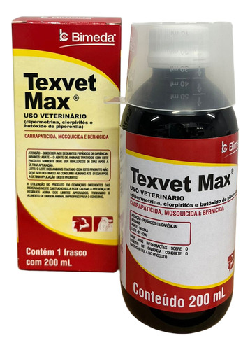 Texvet Max 200ml Carrapato, Berne E Mosca Bimeda - 3 Un
