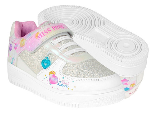 Tenis Niña Miss Pink Suiza Simipiel Plata