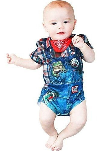 Infantil: Hillbilly Costume Romper Infant Onesie Tamaño 12 