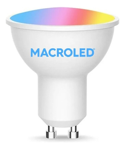 Lámpara Led Macroled Dicroica Wifi 5w Smart Rgb Gu10 400lm