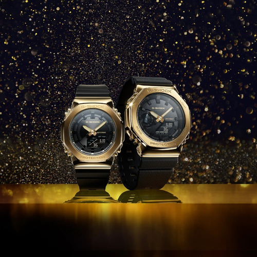 Imagen 2 de 10 de Reloj Casio G-shock Youth Iones Dorados Gm-2100g-1a9cr