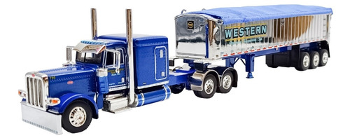 Tráiler Escala 1/64 Peterbilt 389 Remolque Gondola Mac 3ejes