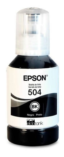 Botella Tinta Original Epson T504 Para Impresora Color Negro