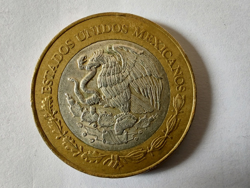 Moneda México 20 Pesos 1993 Hidalgo Centro Plata 0.925(p35 (Usado)