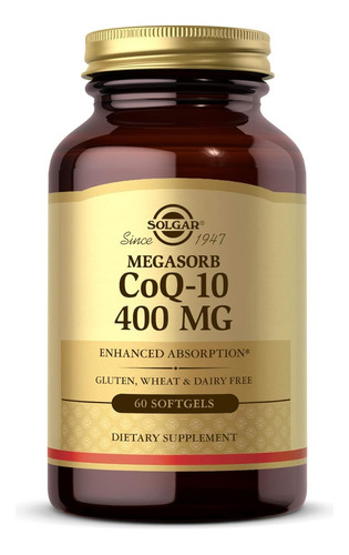 Coq10 400 Mg Megasorb Solgar 60 Softgel