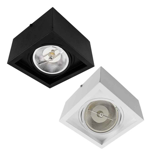 Plafon Spot Sobrepor Box Alumínio P/ar111 Starlumen St2939 Estrutura Branco 110v/220v