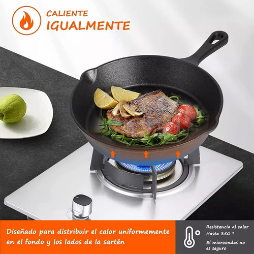 Sartén Antiadherente De Olla Hierro Fundido 20cm Fondo Plano