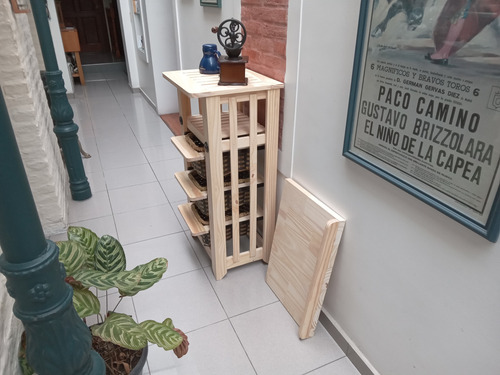 Mueble Verdulero 3 Canastos Y Estante + Tabla De Amasar
