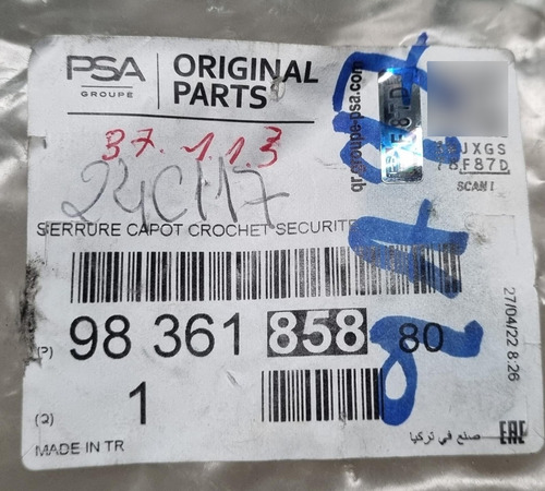 Fechadura Capô C4 Cactus 2019 2020 2021 2022 2024 Original