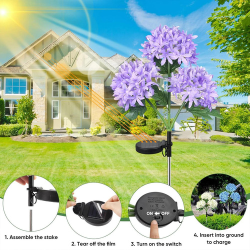 Flores Solares Al Aire Libre Impermeables Luces Solares De F