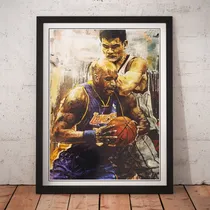 Comprar Cuadro Nba - Yao Ming Y Shaquille O´neal Los Angeles Lakers