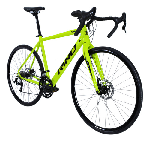 Bicicleta Aro 700 Rino Kalibur Speed Aluminio 18v Disco Cor Amarelo Neon Tamanho Do Quadro 50 Cm