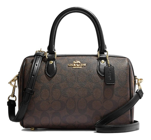 Bolsa Coach Rowan Satchel Ch280 Imaa8 Café Color Marrón oscuro Color de la correa de hombro Negro