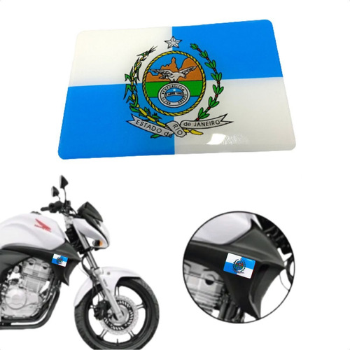 Adesivo Resinado Bandeira Rio De Janeiro Carro Moto Notebook