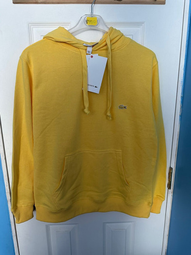 Poleron Hoddie Lacoste Amarillo Sellado