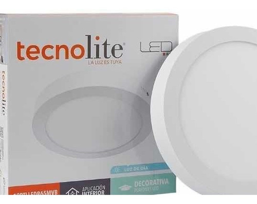 Lámpara Sobreponer 24w Blanca Tecno Lite Ankaa Iv Luz Fría