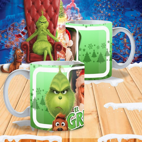 4 Tazas Blancas De Grinch