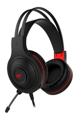 Auricular Havit Gamer Con Microfono Negro + Rojo