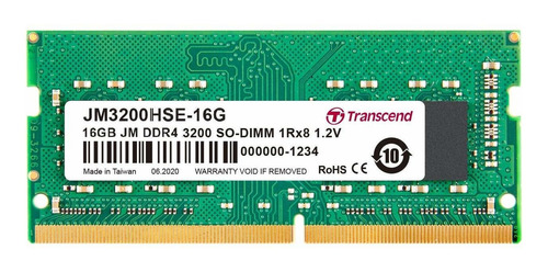 Memoria Ram 16gb 1x16gb Ddr4 3200 Mhz Sodimm Transcend Jm320