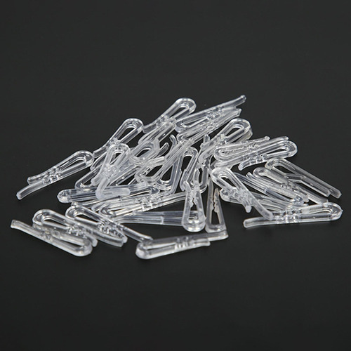 200 Pinzas De Cocodrilo De Plástico Diente Cuadrado 40mm