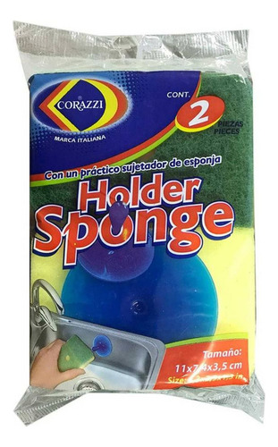 Fibras Esponja Holder Corazzi Con Soportede 12 Paquetes