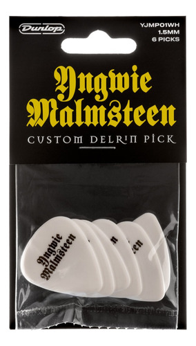 Set De 6 Púas Jim Dunlop Yjmp01wh Yngwie Malmsteen 1.5mm Wh Color White