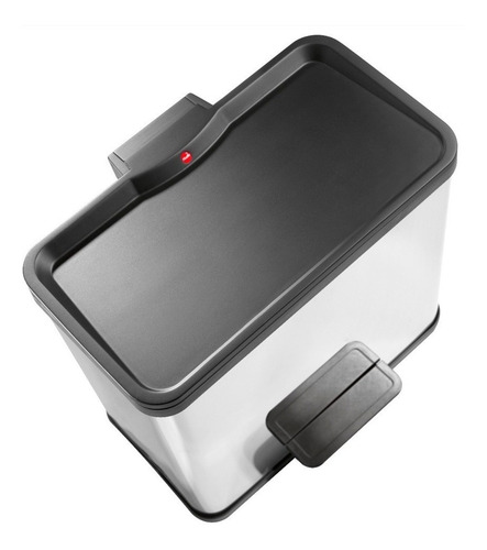 Imagen 3 de 3 de Cesto Cubo Residuos Hailo Öko Duo Plus L 26 Lts. Negro