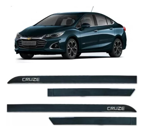 Friso Portas Laterais Azul Petroleo Cruze 2016 Em Diante