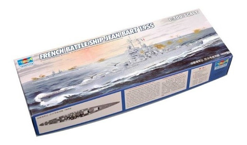 French Battle Ship Jean Bart 1955 Trumpeter 05752 1:700 Color Gris
